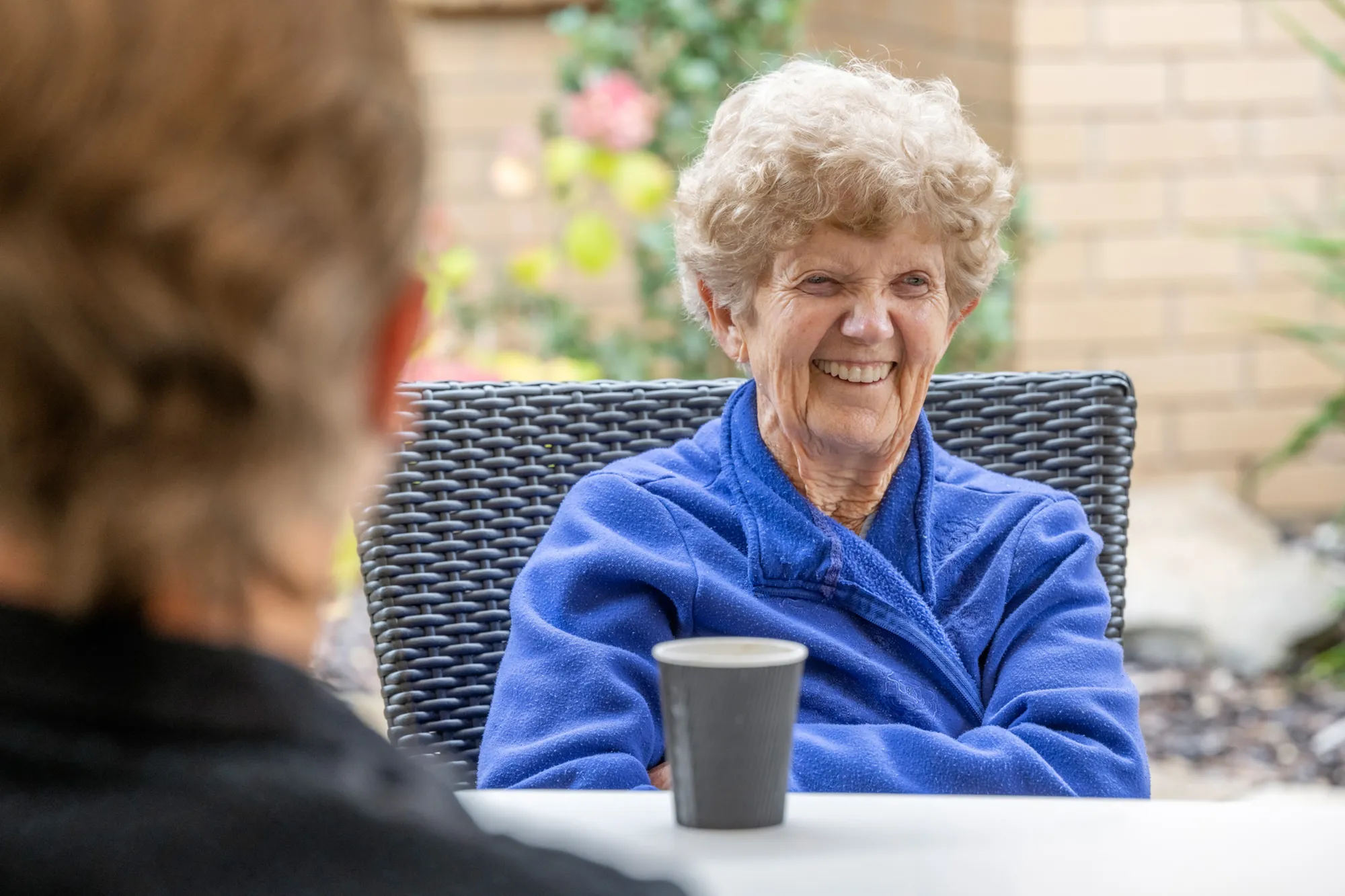 Mount Carmel Residential resident with family