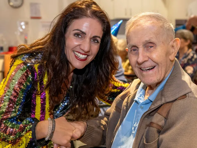Female Performer and Male Southern Cross Care Resident