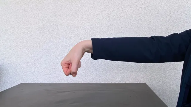 Bend your wrist down