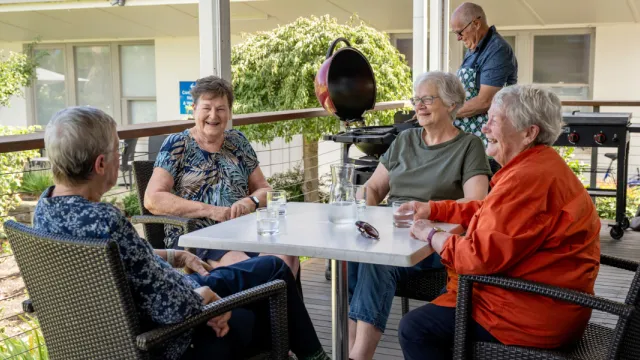 Residents Outside At John Martin House