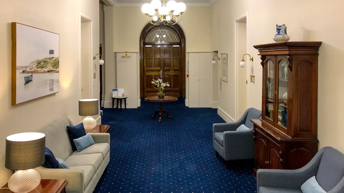 New look entrance hall for the Heritage Apartments