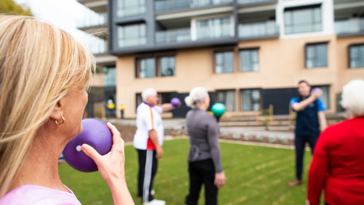 Carmelite Health and Fitness Outdoor exercise class