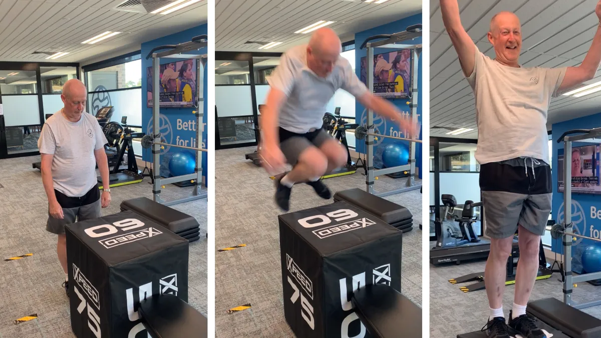 Peter doing the box jump