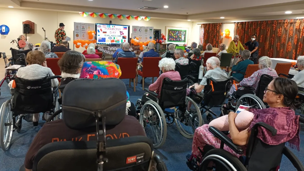 Aged care residents watch cultural dances