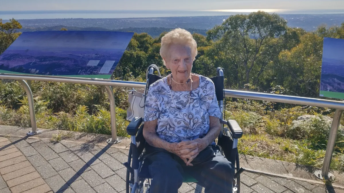 Doreen Read at Mt Lofty Summit
