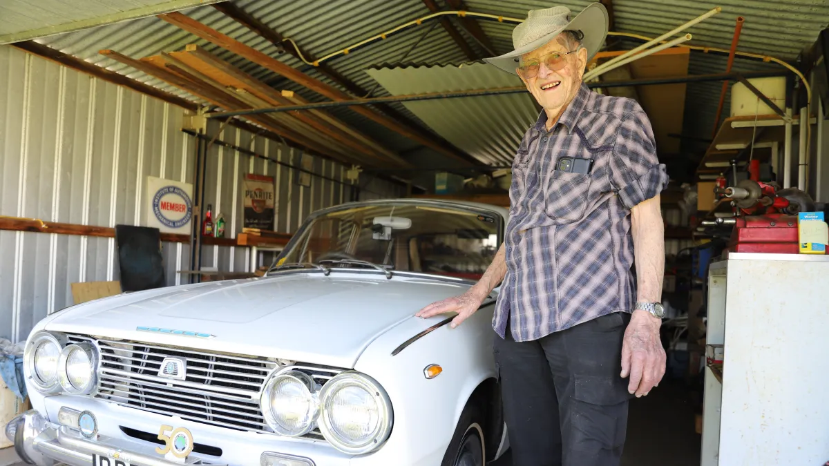 Milan Prochazka with his classic car