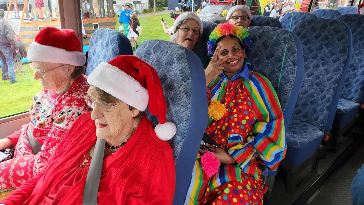 Residents on the bus