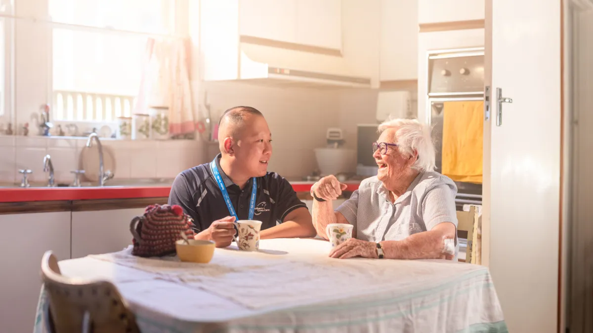Photo of Southern Cross Care Employee and Client