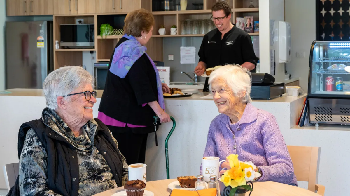 People in the cafe at The Mornington Clubhouse