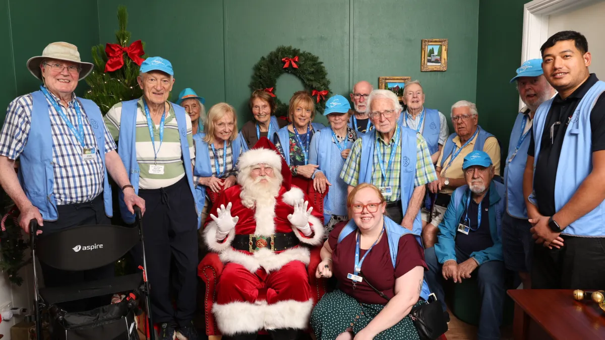 Respite clients with Santa Claus