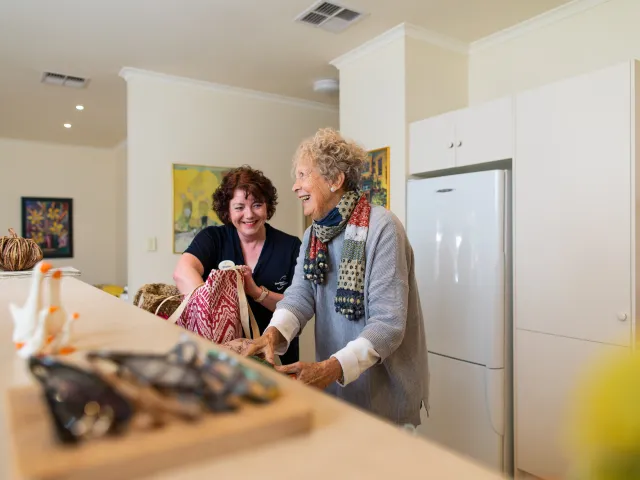 Home Care Women doing food preperation