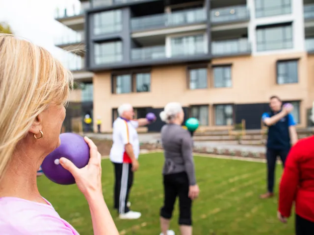 Carmelite Health and Fitness Outdoor exercise class