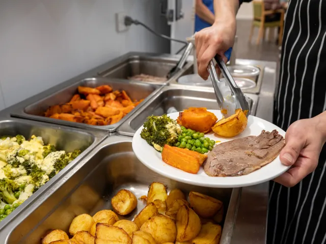 McCracken Residential Care serving lunch