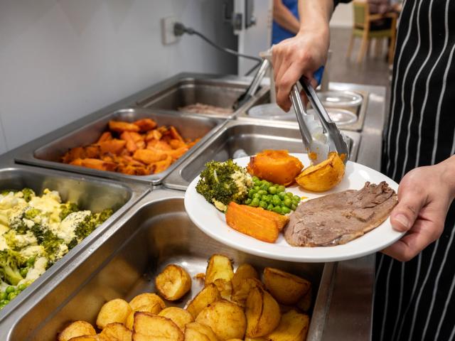 McCracken Residential Care serving lunch