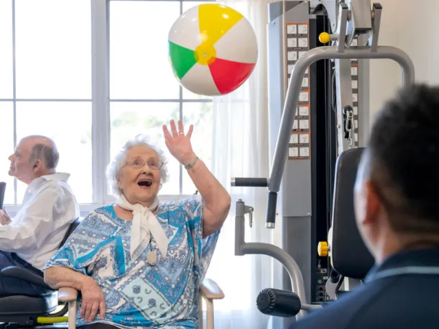 Female Resident At The West Beach Residential Care Gym