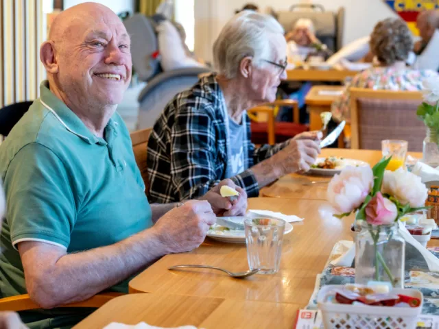 Residents In Dining Room At Oakfield Lodge Residential Care 