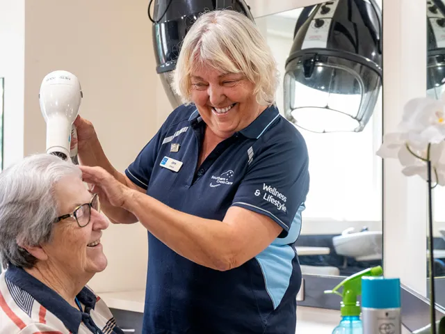 Hairdresser At The Pines Lodge Residential Care 