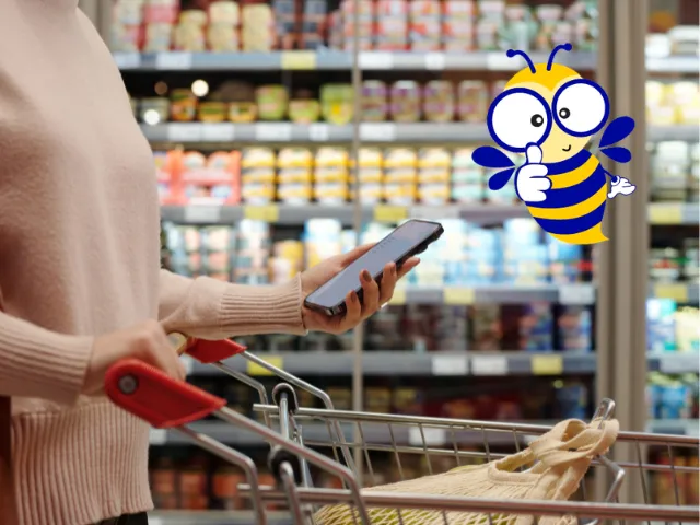 Rubee in the supermarket