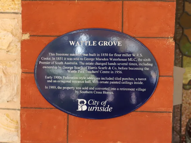 Scarfe House history plaque