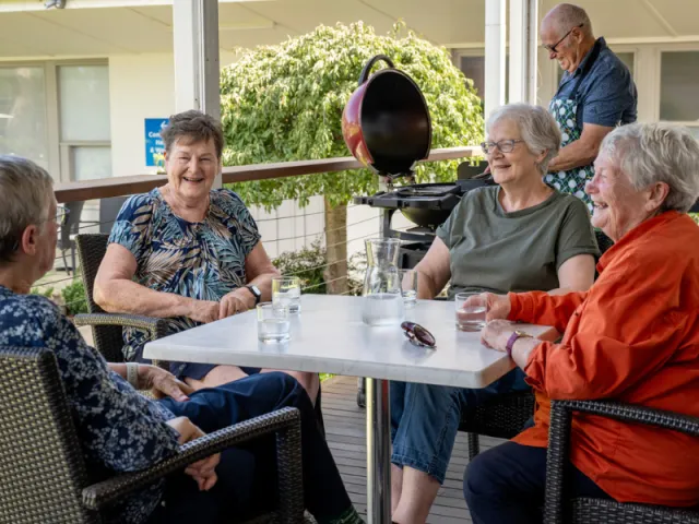 Residents Outside At John Martin House