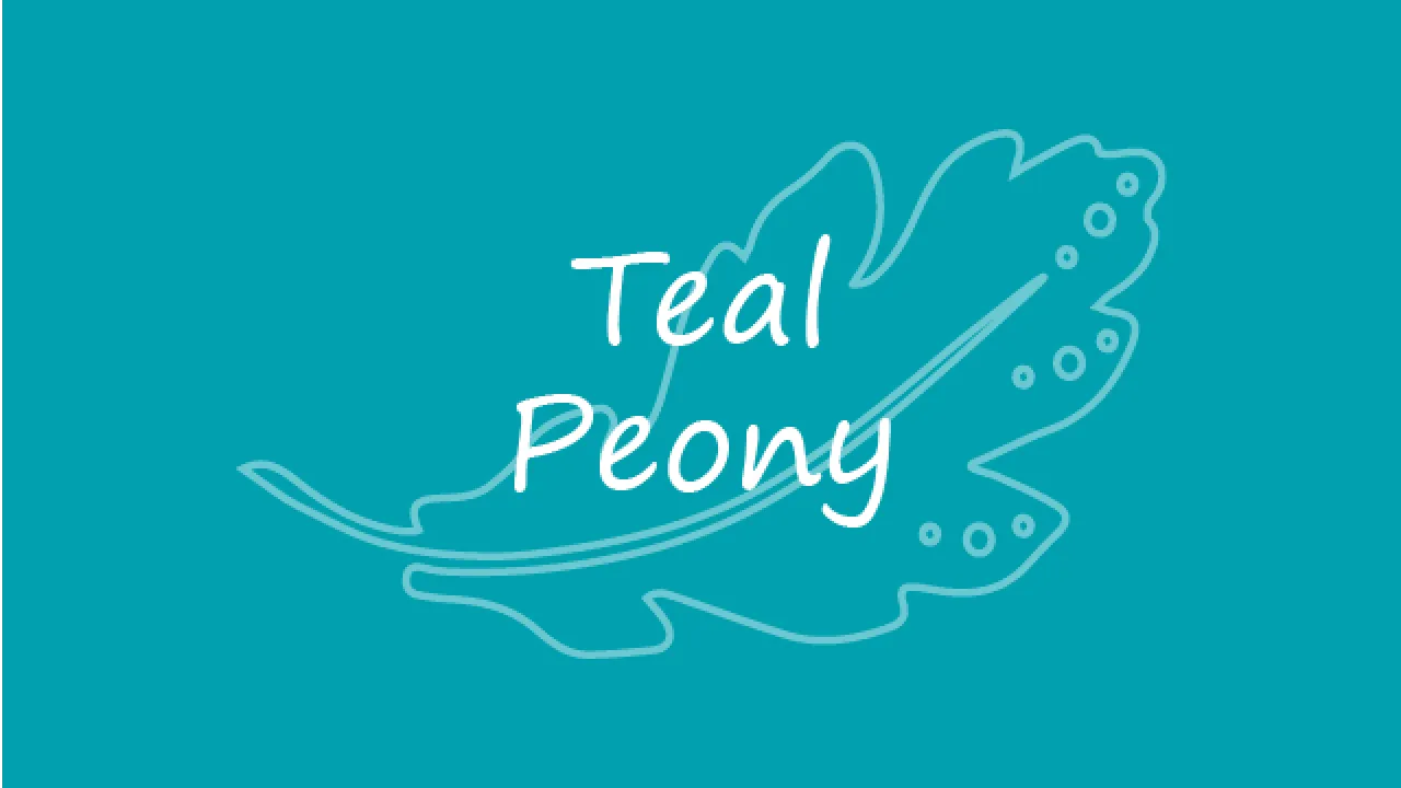 Teal Peony 640x480