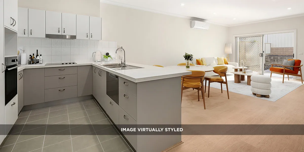 Unit 108 kitchen / living / dining 