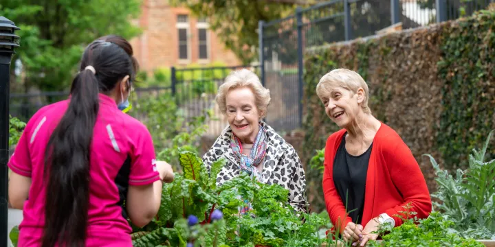 Carmelite Residential Residents ladies gardening