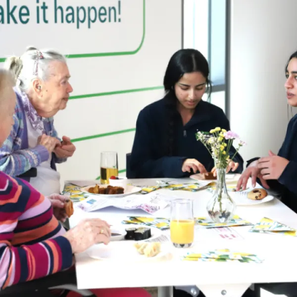 Image for Connecting over tea at Findon Tech College