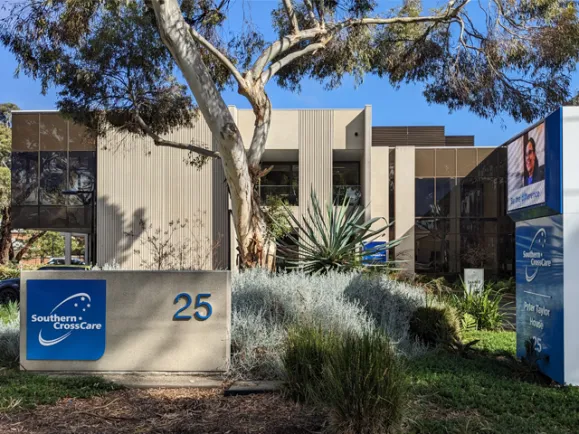 Front facade of Peter Taylor House- Central office for Southern Cross Care