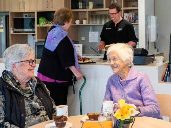 People in the cafe at The Mornington Clubhouse