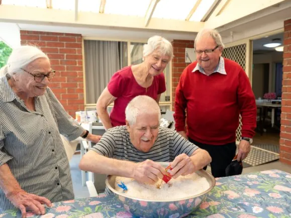 Willow Fern residents enjoying an activity