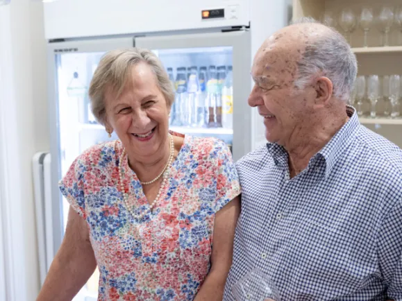 Residents in Community Centre At Bedford Heights Estate Retirement Living.