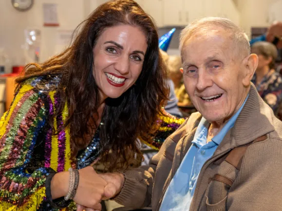 Female Performer and Male Southern Cross Care Resident