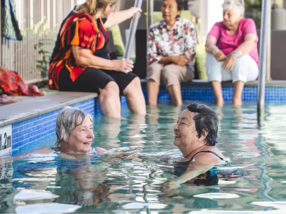 Residents In Pearl Retirement Resort Poo